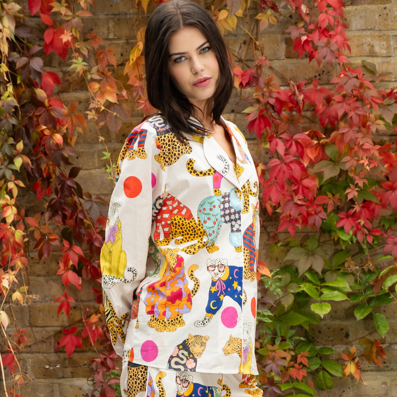 Leopards Can't Change Their Spots Cotton Pyjamas in Ivory