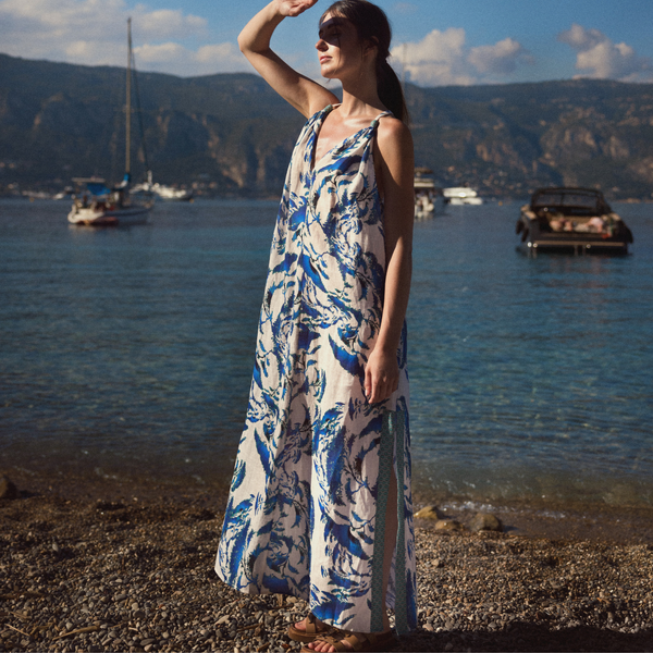 Karma on the Rocks Sabi Dress in Bonzai Blue