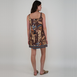 Bali Tiger Brown Short Dress