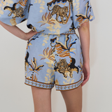 Bali Tiger Light Blue Short