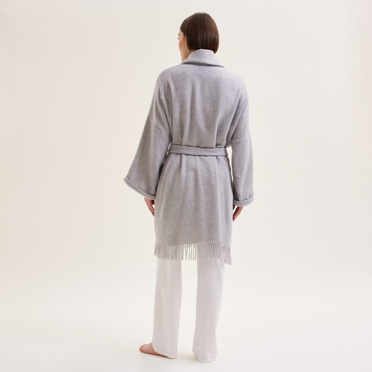 Eponyme 3/4 Length Poncho in Gris