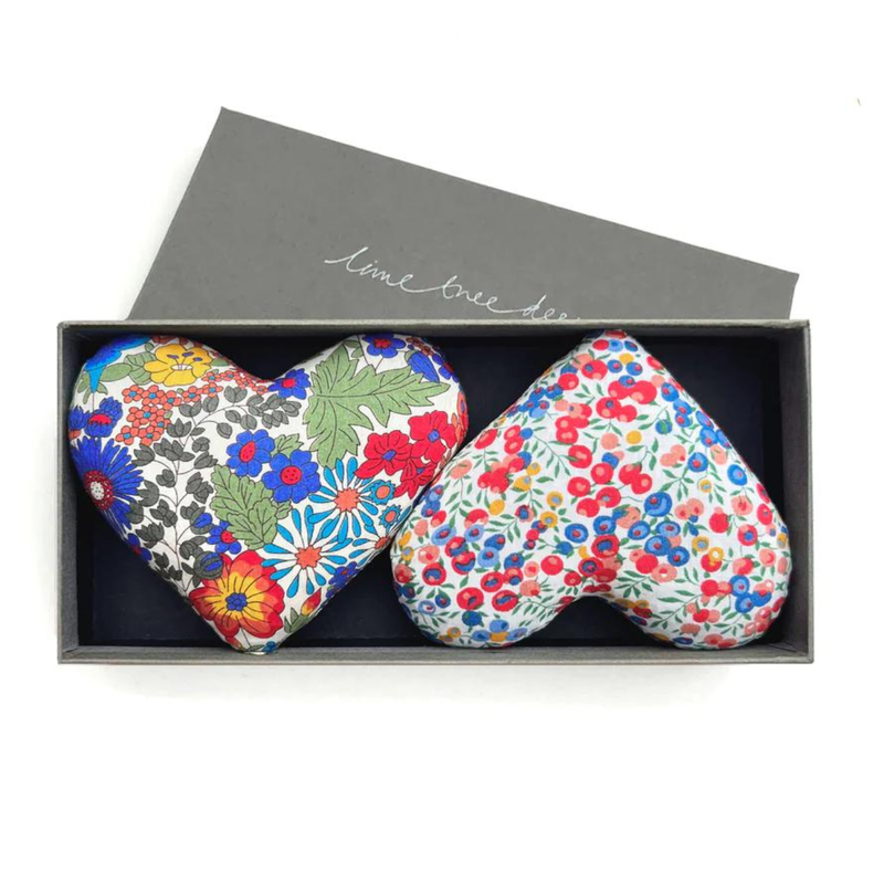 Box of 2 Lavender Hearts in Red Hot