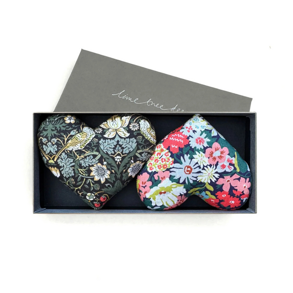 Box of 2 Lavender Hearts in Adam & Eve