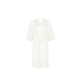 Splendeur Soie Mid-Length Silk Robe in Nacre