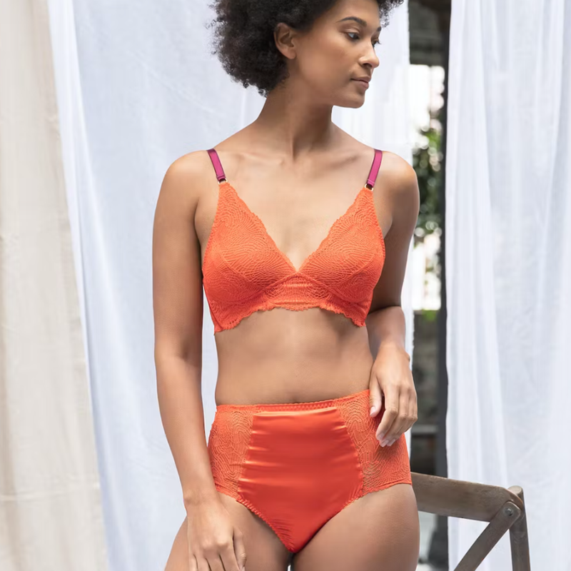 Feisty High Waist Pant in Orange