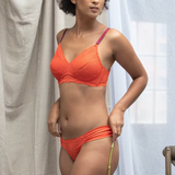 Hey Good Lookin' Pocketed Bra in Mandarin/Aubergine