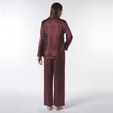 Basic Seduction Silk Pyjama in Burgundy