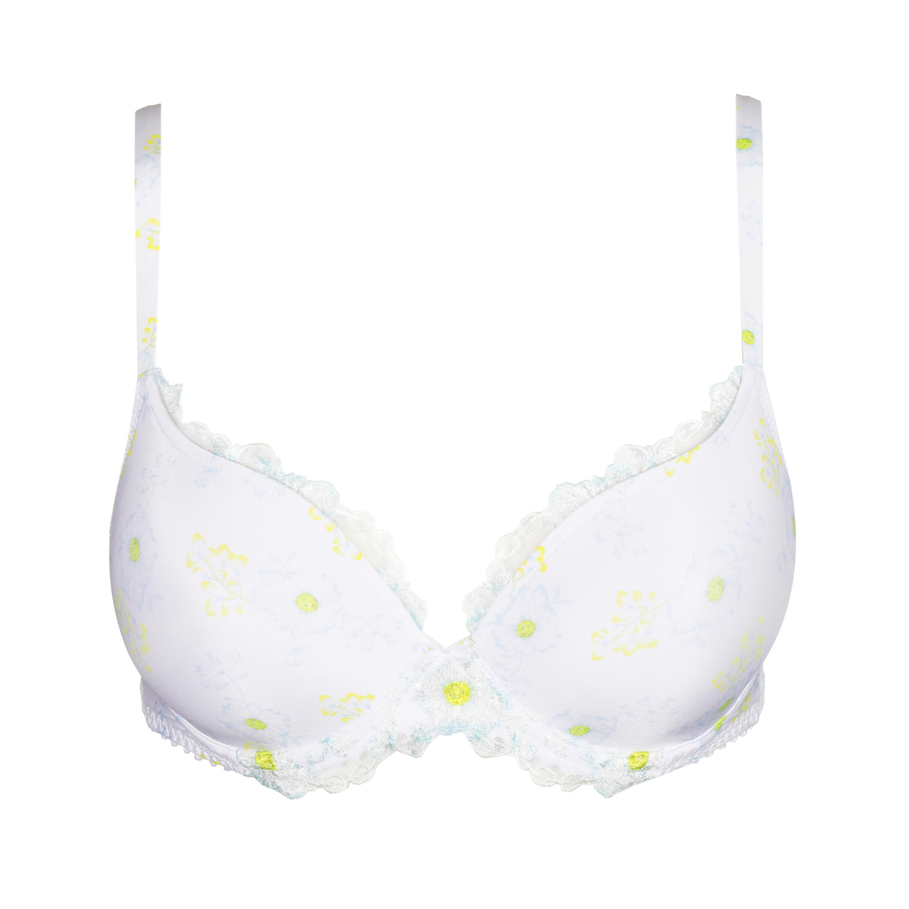 Chen Padded Heart Shape Bra in White Yacht