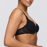 Cyrile Padded Heart Shape Bra in Black