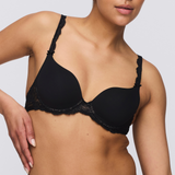 Cyrile Padded Heart Shape Bra in Black