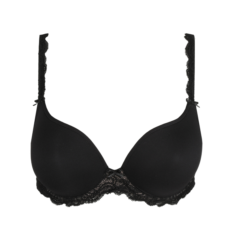 Cyrile Padded Heart Shape Bra in Black