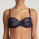 Jane Balcony Horizontal Seam Bra in Velvet Blue