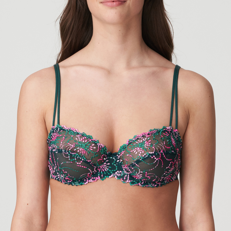 Jane Balcony Horizontal Seam Bra in Jungle Kiss