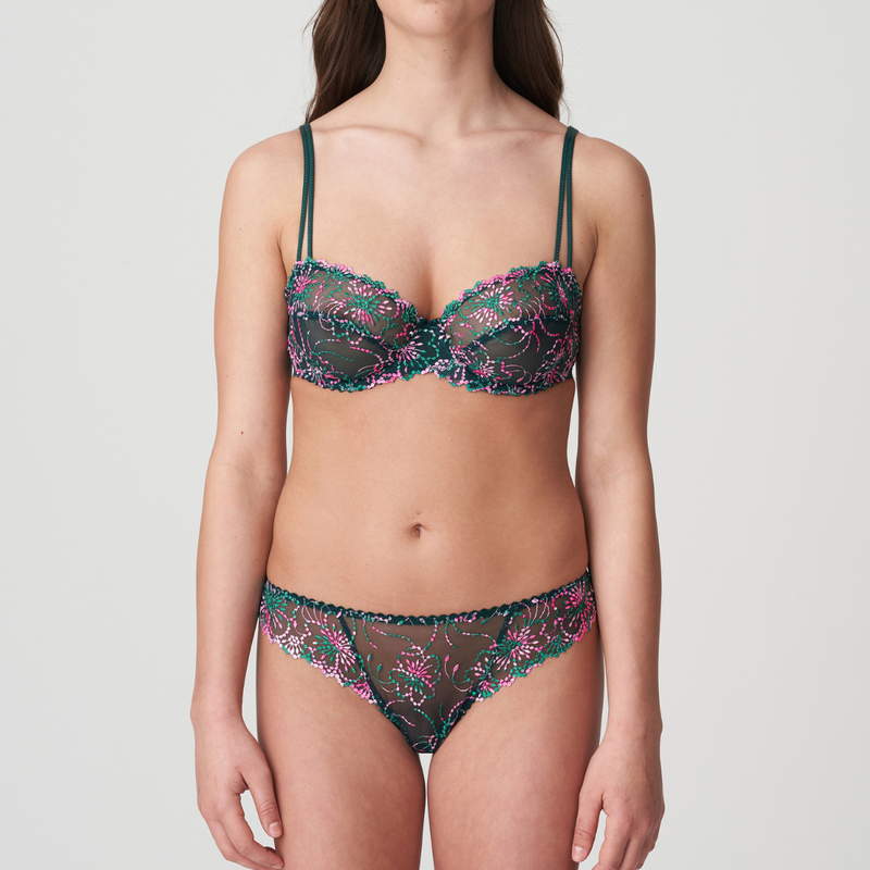 Jane Balcony Horizontal Seam Bra in Jungle Kiss
