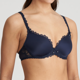 Jane Padded Heart Shape Bra in Velvet Blue