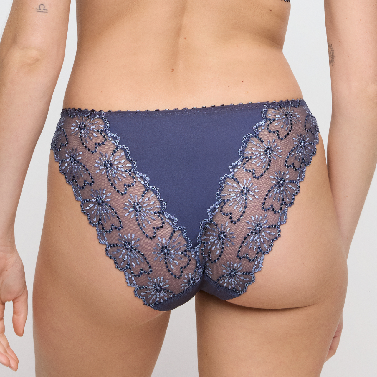 Jane Italian Brief in Blue Shadow