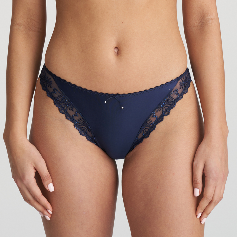 Jane Italian Brief in Velvet Blue