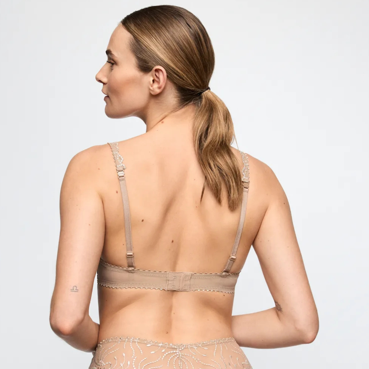 Jane Padded Heart Shape Bra in Sand