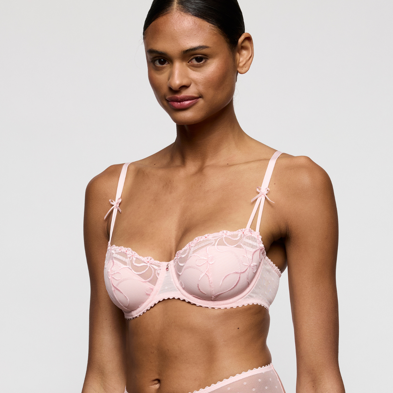Noova Padded Balcony Bra in Gardenia Rose