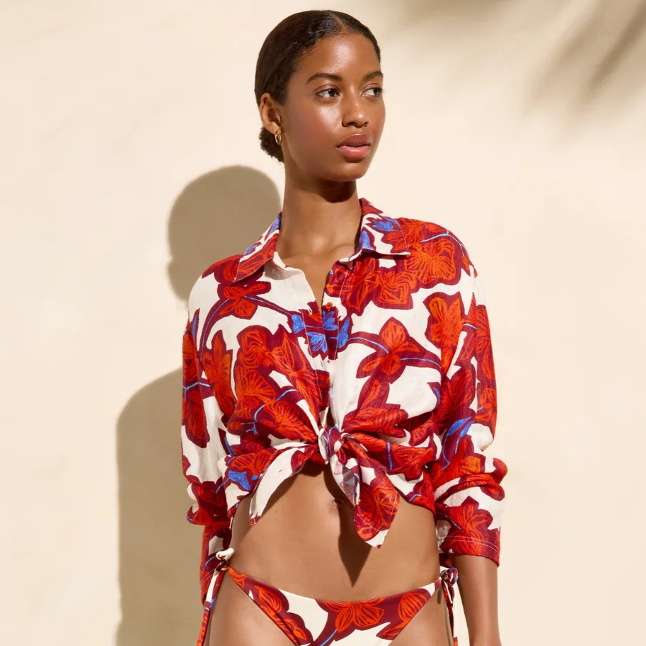 Marie Oliver Nico Beach Shirt in Orchid
