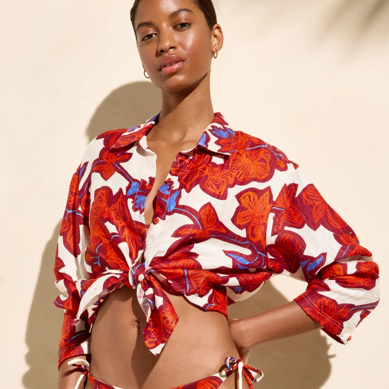 Marie Oliver Nico Beach Shirt in Orchid