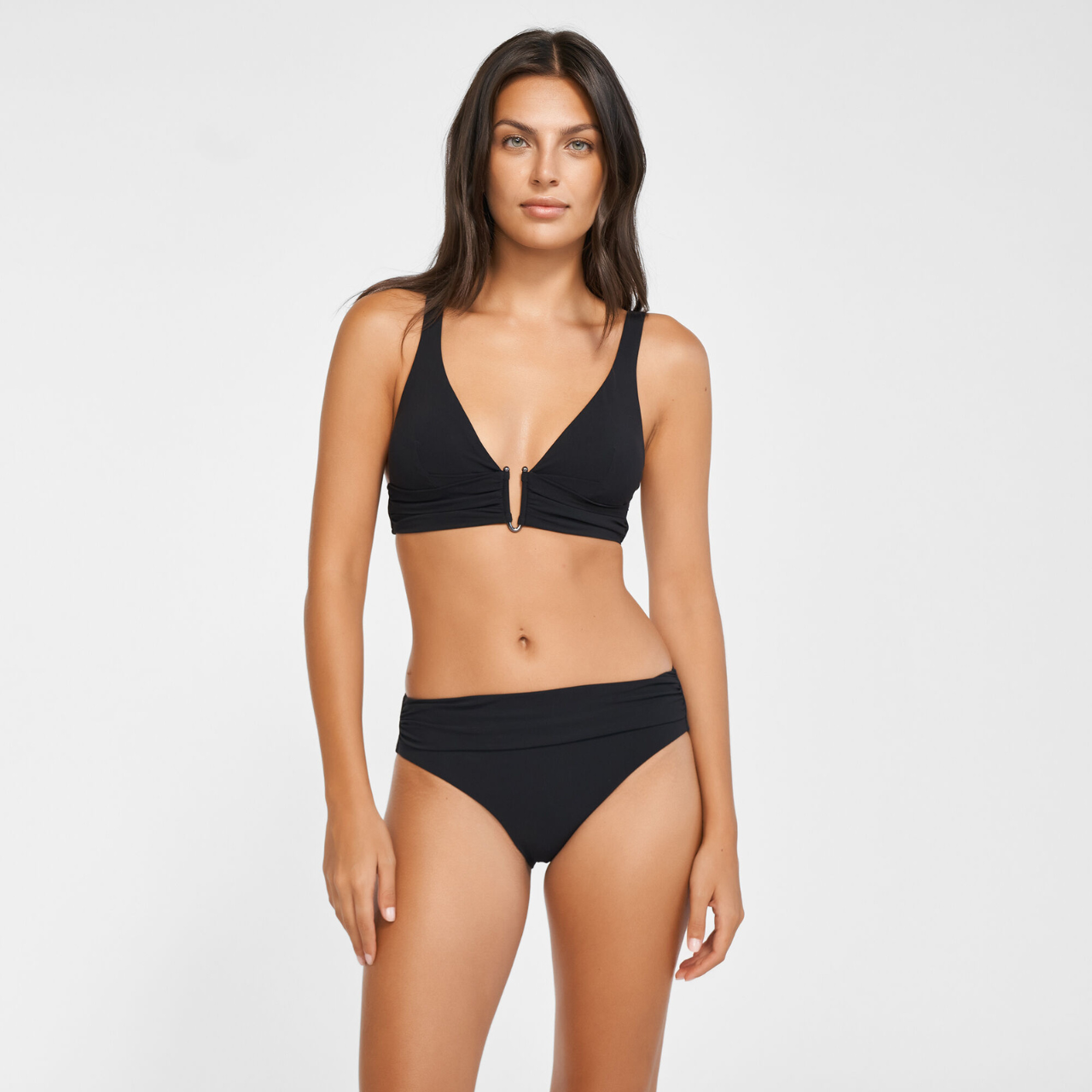 Honesty Padded Bikini Set in Black