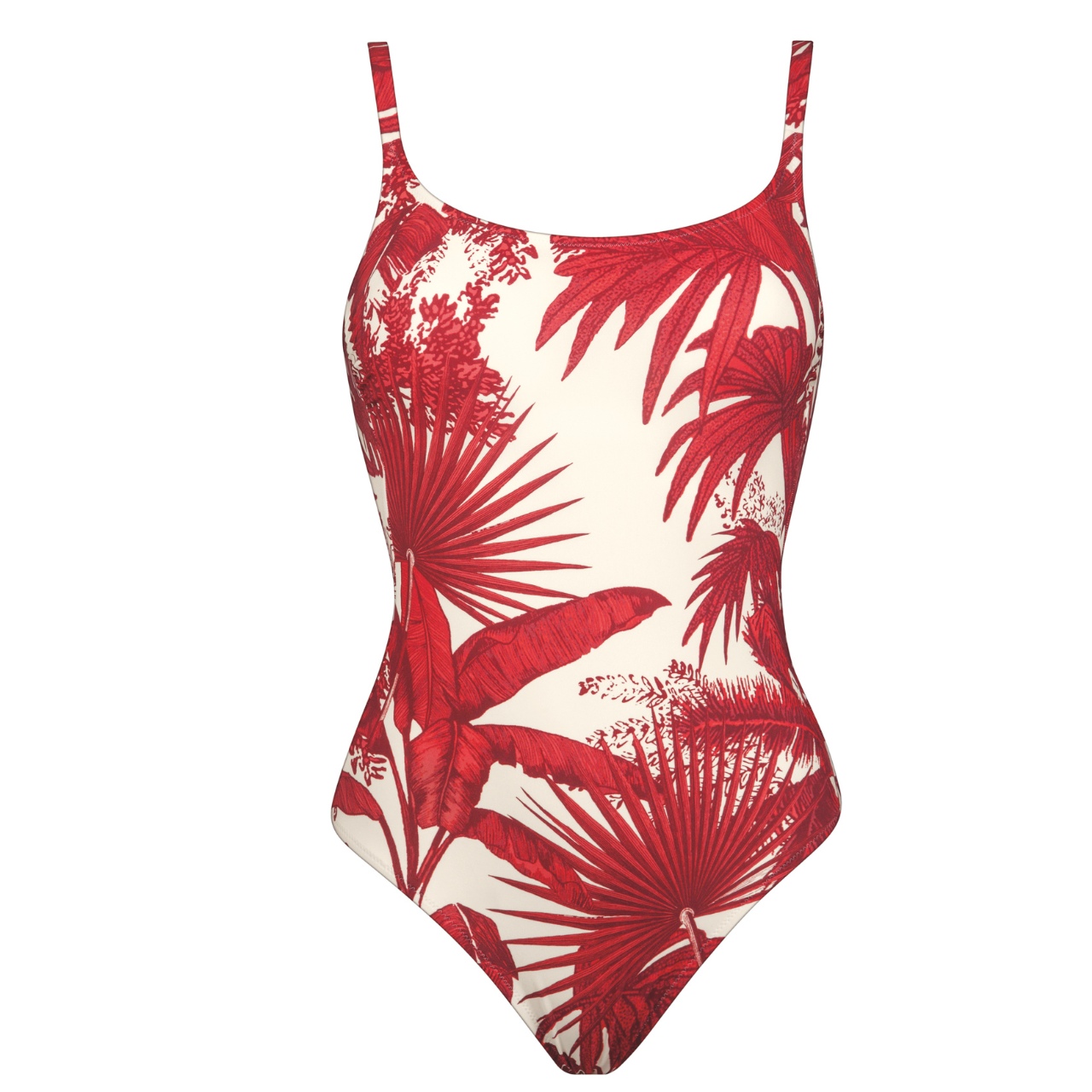 Palmaria Padded Swimsuit in Creme Rouge