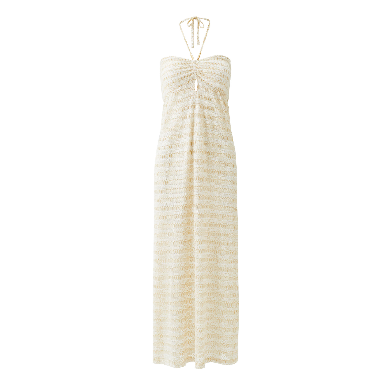 Mila Gold Halter Neck Knit Dress