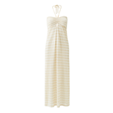 Mila Gold Halter Neck Knit Dress