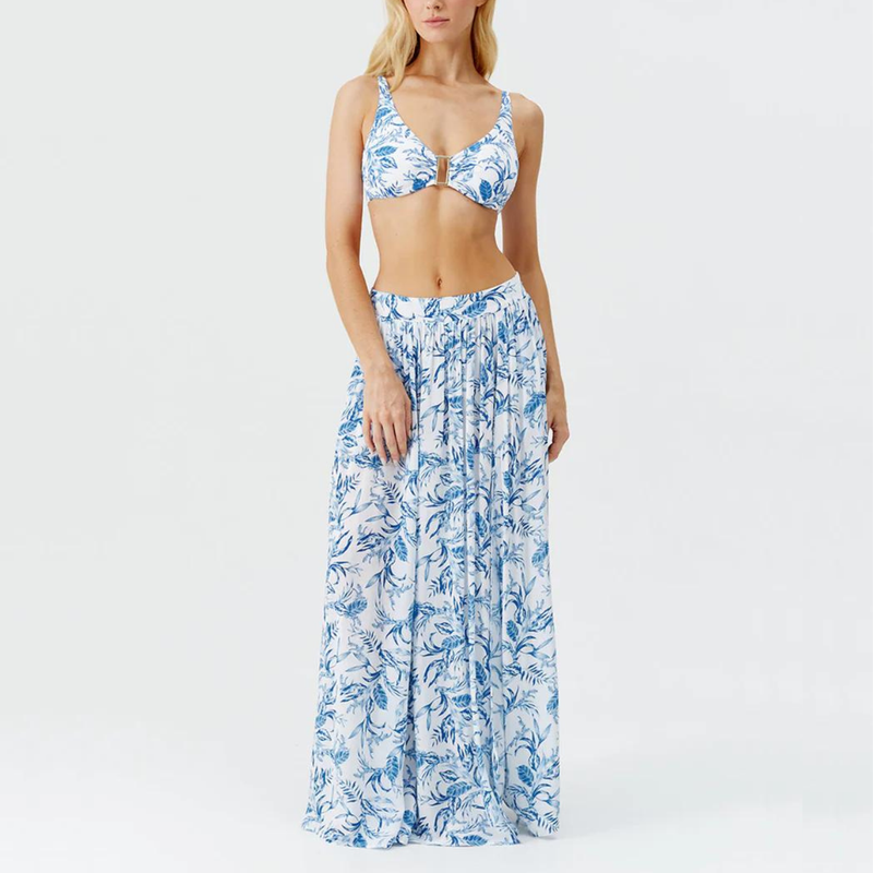 Mira Blue Leaf Skirt