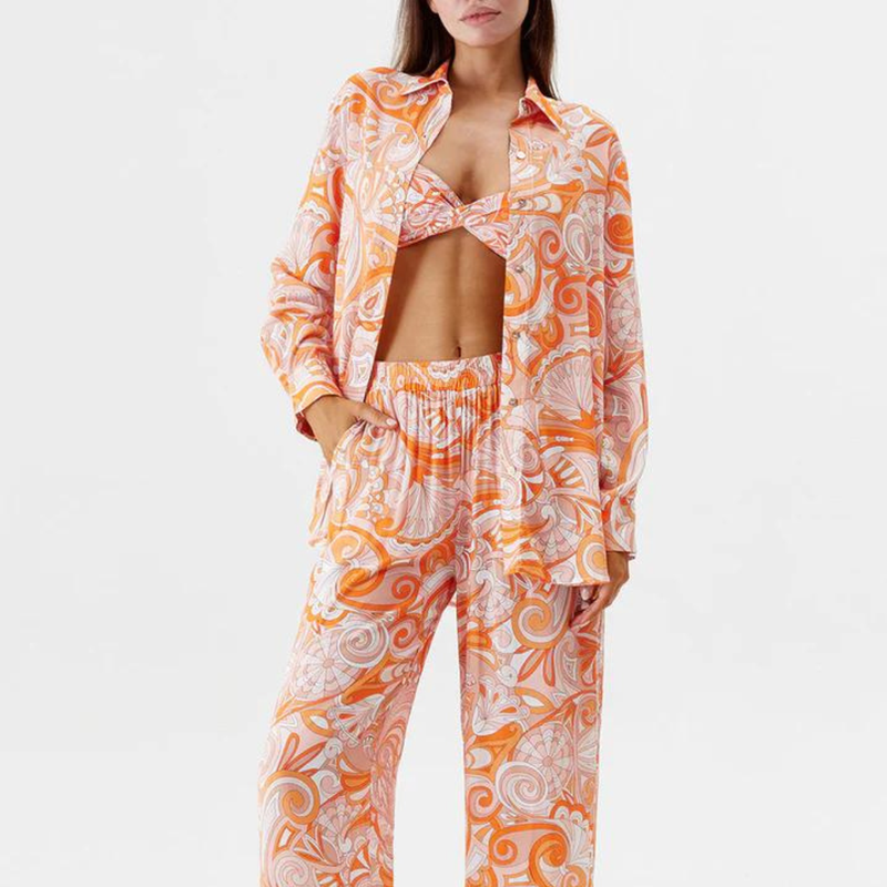 Paige Orange Mirage Shirt