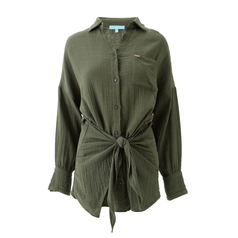 Sara Olive Dress