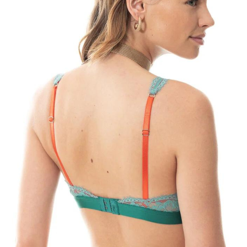 Serie Poetry Vogue Triangle Padded Bra in Opal Green