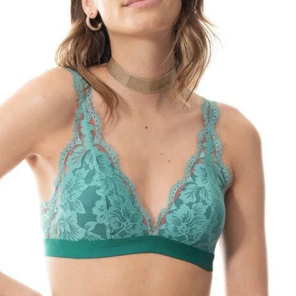 Serie Poetry Vogue Triangle Padded Bra in Opal Green