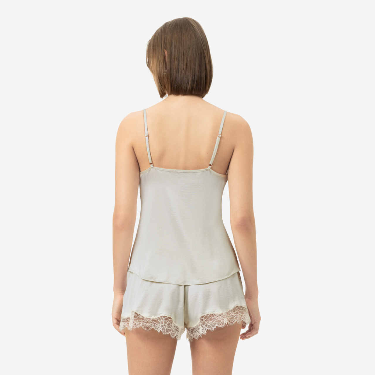 Mey Pure Shine Lace Cami Pyjama Set in Champagne
