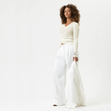 Serie Wool Expressive Long Sleeve Top in Oatmilk