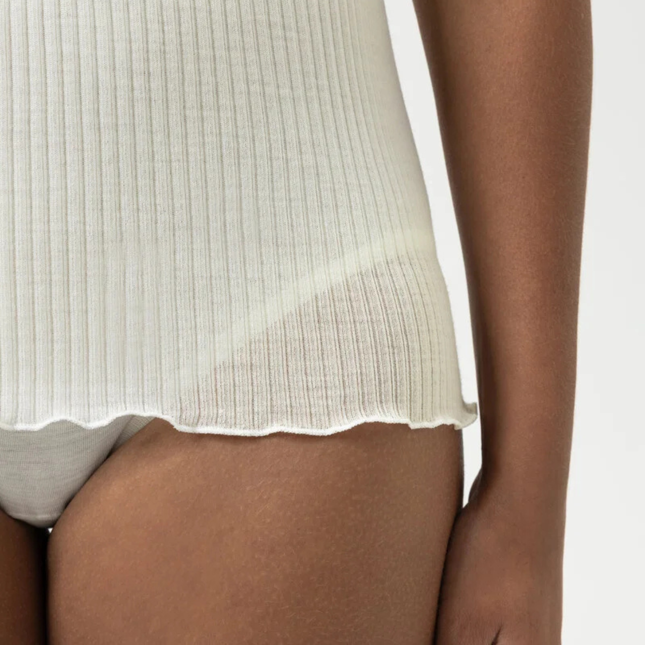 Serie Wool Expressive Tank Top in Oatmilk