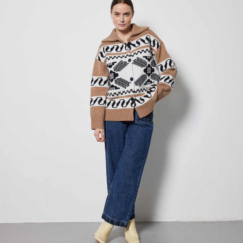 Elunia Wool Button Up Cardigan