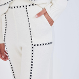 Karolia Wool Loose Topstitching Pant