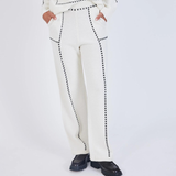 Karolia Wool Loose Topstitching Pant