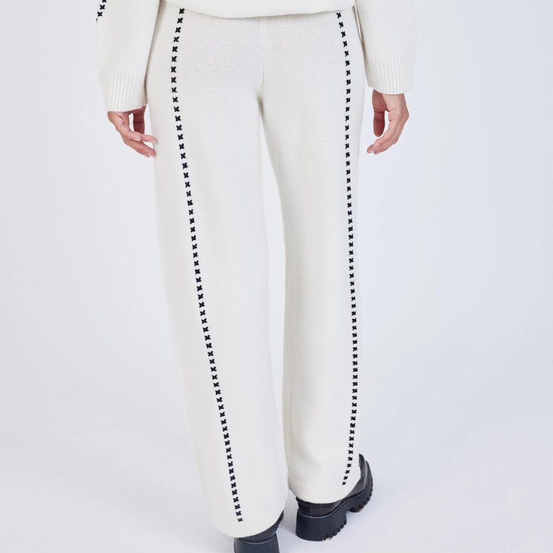 Karolia Wool Loose Topstitching Pant