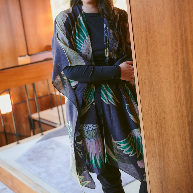 Crane Emerald Wool Throwover