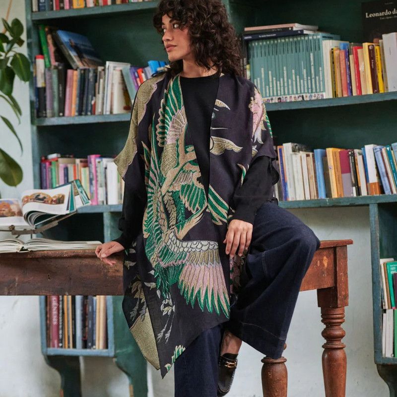 Crane Emerald Wool Throwover