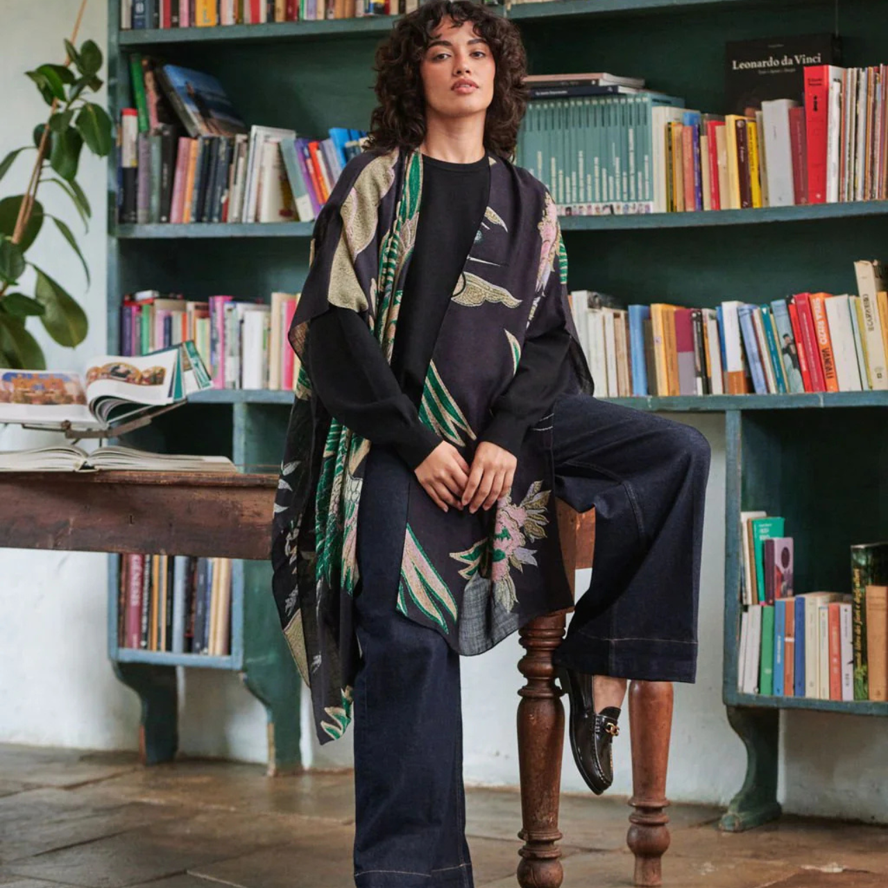 Crane Emerald Wool Throwover