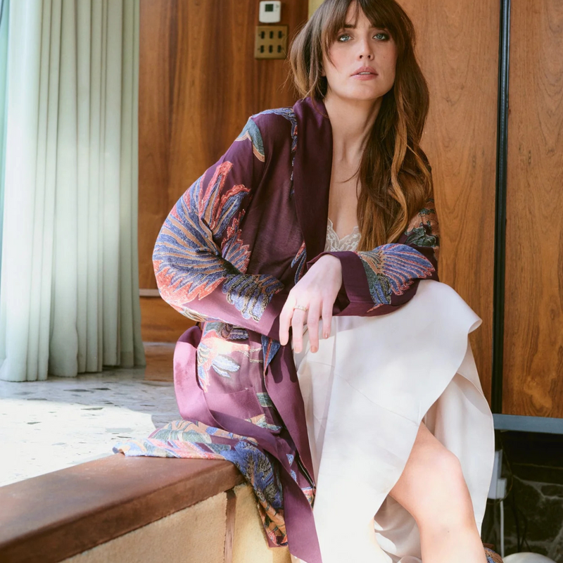 Crane Plum Gown
