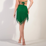 Trudy Lace Fringed Pareo in Jade