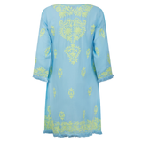 Aggie Dress in Cornflower/Yellow