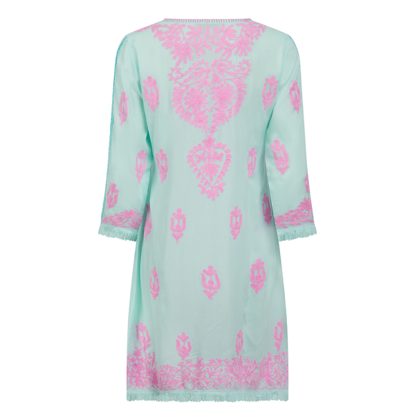 Aggie Dress in Mint/Pink