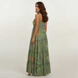 Rachel Maxi Dress in Desra Khaki Print