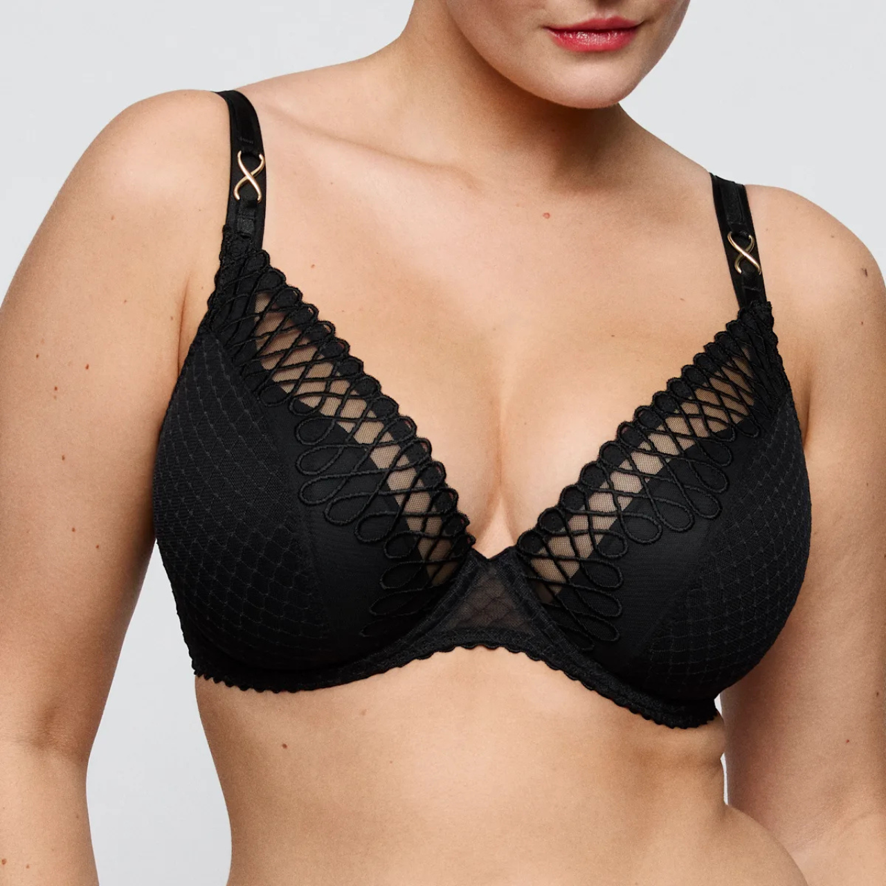 Jokko Half Padded Plunge Bra in Black